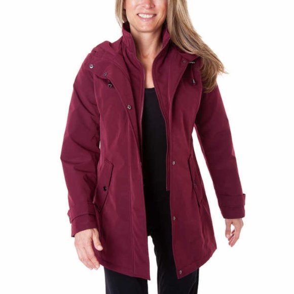 HFX Jackets & Blazers - NWOT HFX All-Weather Trench Coat Jacket, Zinfandel